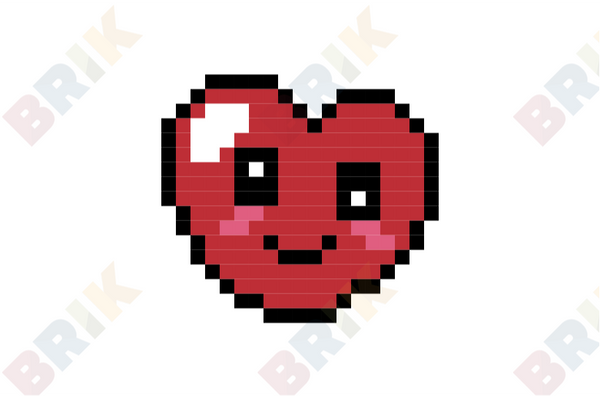 Cute Heart Pixel Art