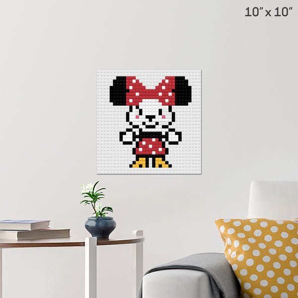 Cute Minnie Mouse Brick Poster