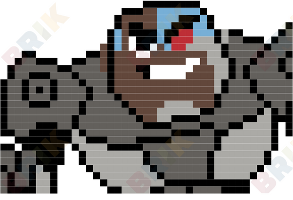 Cyborg Pixel Art
