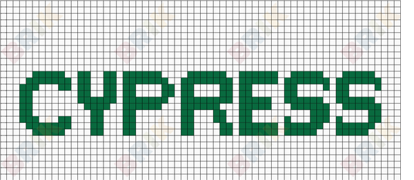 Cypress Name Letters 2 tiles