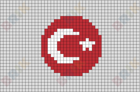 Turkey National Football Team Pixel Art