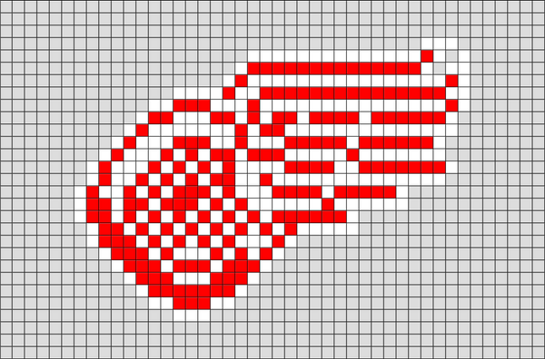 Detroit Red Wings Pixel Art