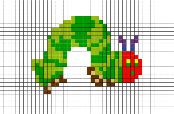 The Very Hungry Caterpillar Pixel Art