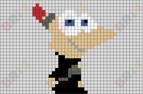 2nd Dimension Phineas Pixel Art