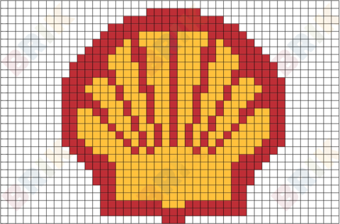 Royal Dutch Shell Pixel Art