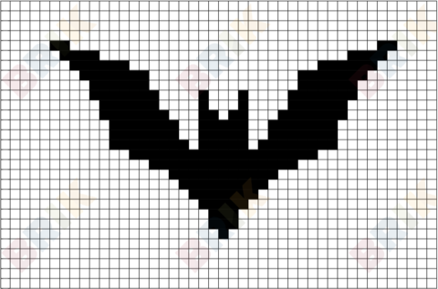 Batman 1999 Logo Pixel Art