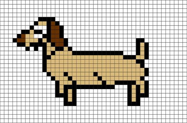 Dachshund Pixel Art