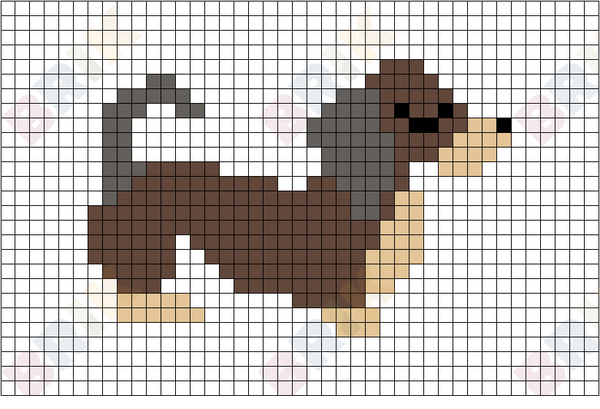 Dachshund Pixel Art
