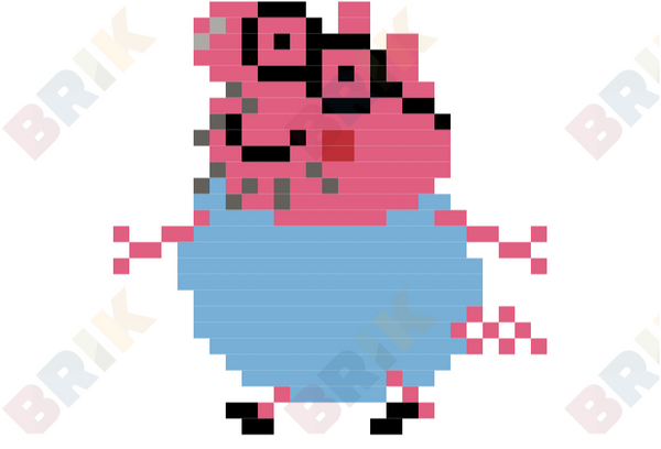 Daddy Pig Pixel Art