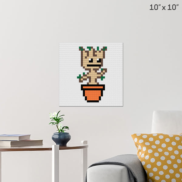Dancing Baby Groot Brick Poster