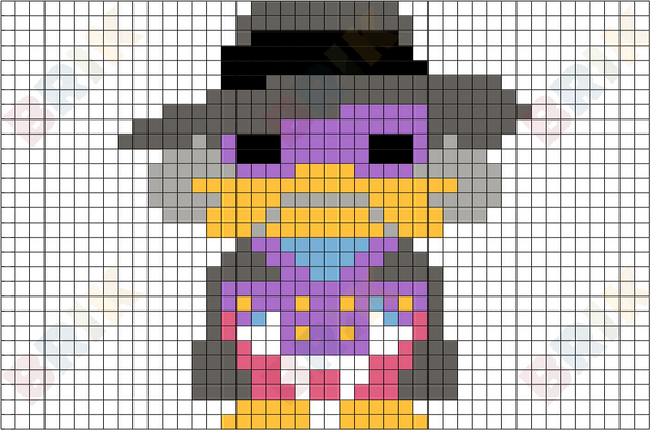 Darkwing Duck Pixel Art