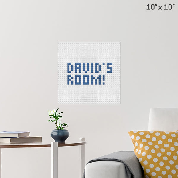 David's Room Sign Brick Poster