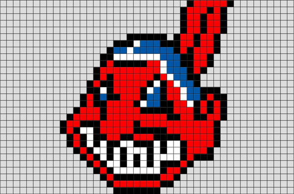 Cleveland Indians Pixel Art – BRIK