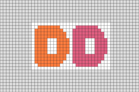 Dunkin Donuts Pixel Art