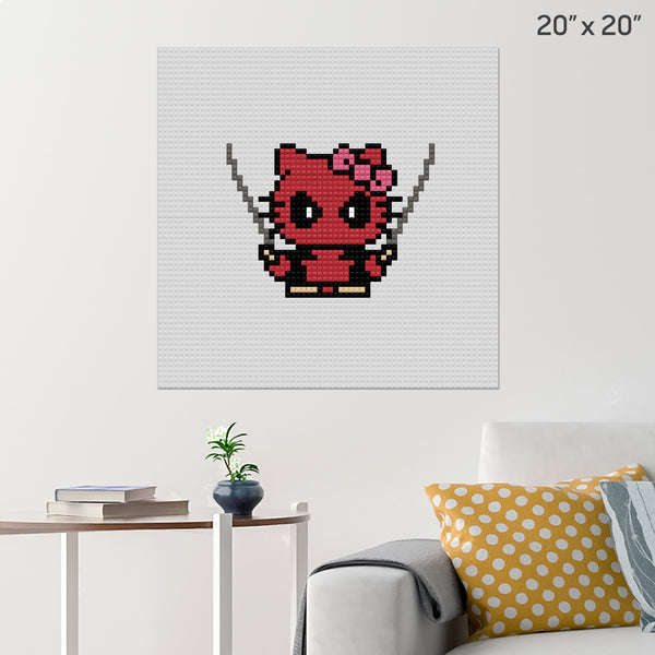 Deadpool Hello Kitty Brick Poster