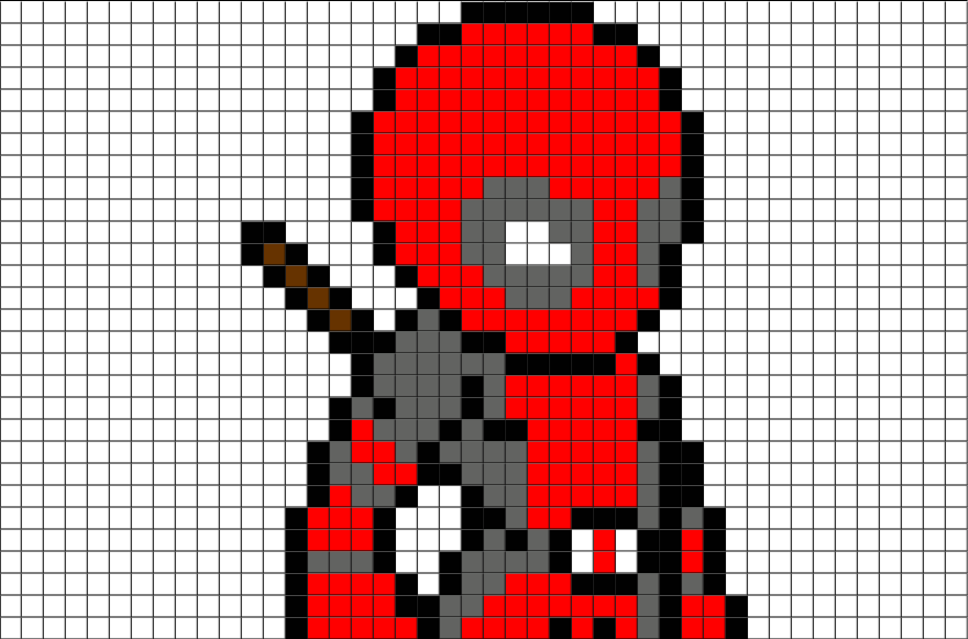 Deadpool Pixel Art – BRIK