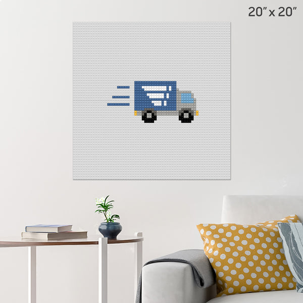 Delivery Truck Brick Poster