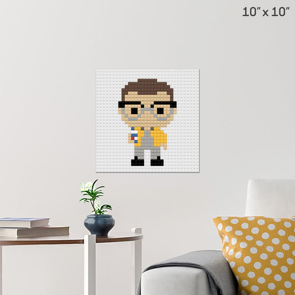 Dennis Nedry Brick Poster