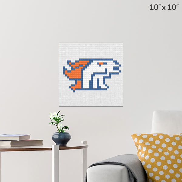 Denver Broncos Brick Poster