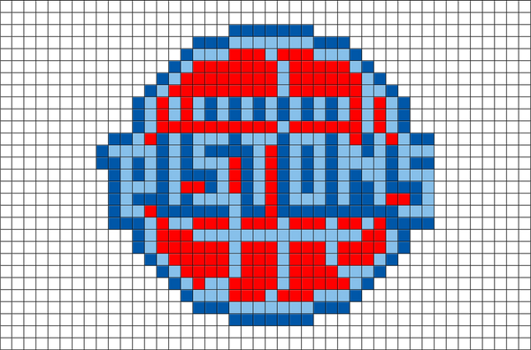 Detroit Pistons Pixel Art