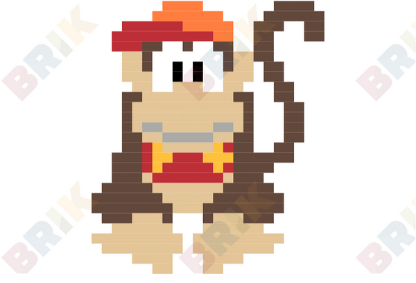 Diddy Kong Pixel Art