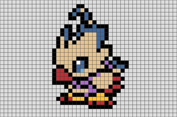 Digimon Biyomon Pixel Art
