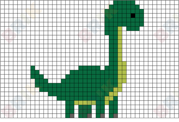 Dinosaur Pixel Art