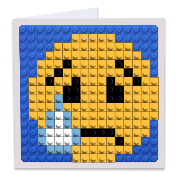 Disappointed but Relieved Face  Emoji Greeting Card