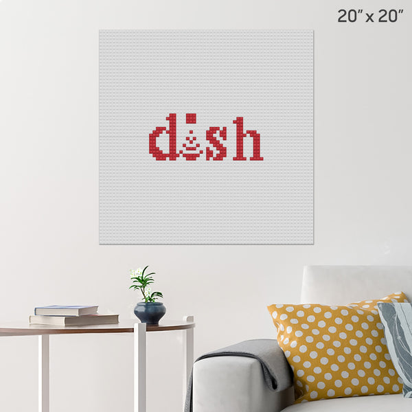 DISH Network Logo Wall Poster - Build Your Own with Bricks! - BRIK
