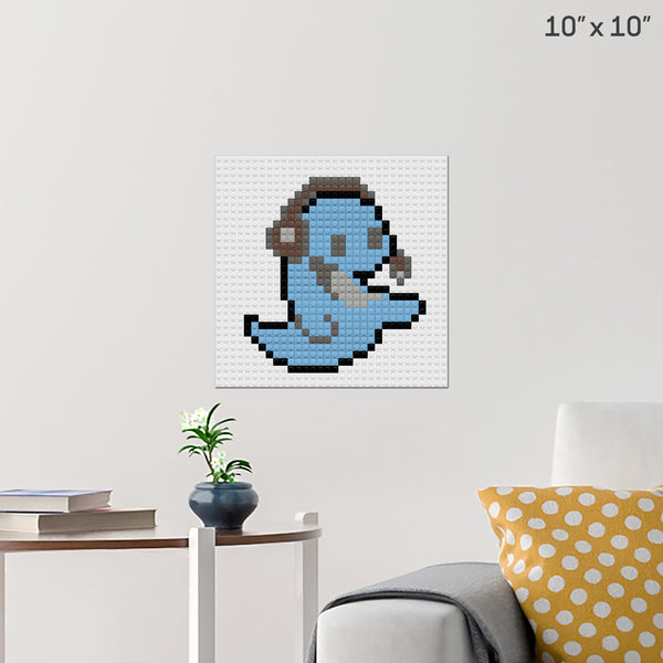 DJ Ghost Brick Poster