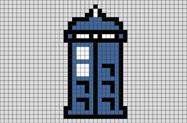 Doctor Who Tardis Pixel Art