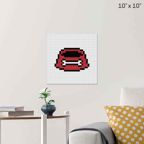 Dog Food Bowl Brick Poster