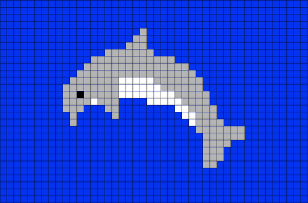 Dolphin Pixel Art