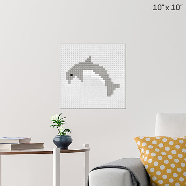 Dolphin Brick Poster