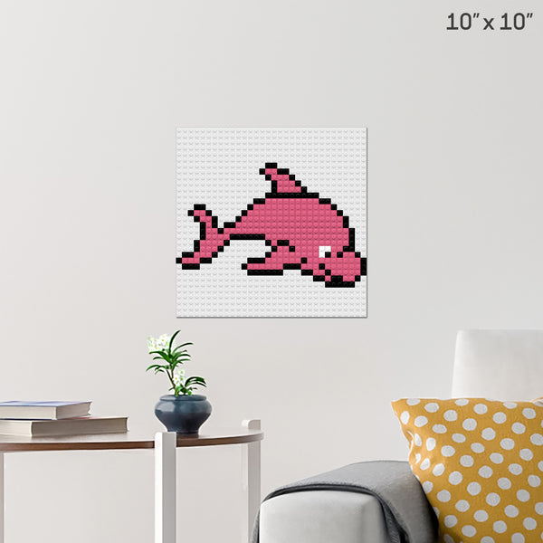 Dolphin Brick Poster
