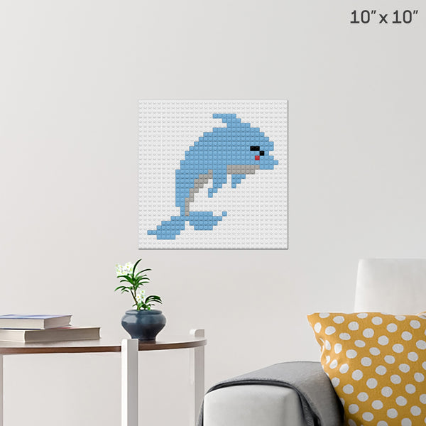Dolphin Brick Poster