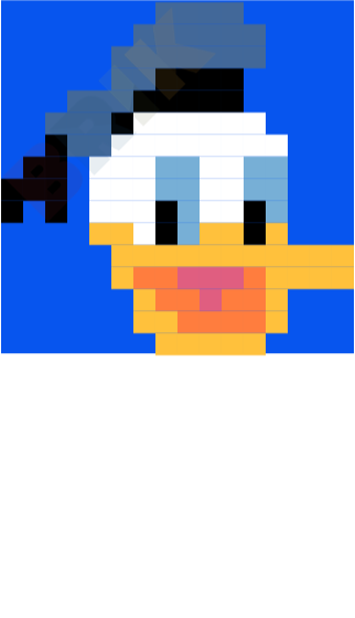 Donald Duck Pixel Art