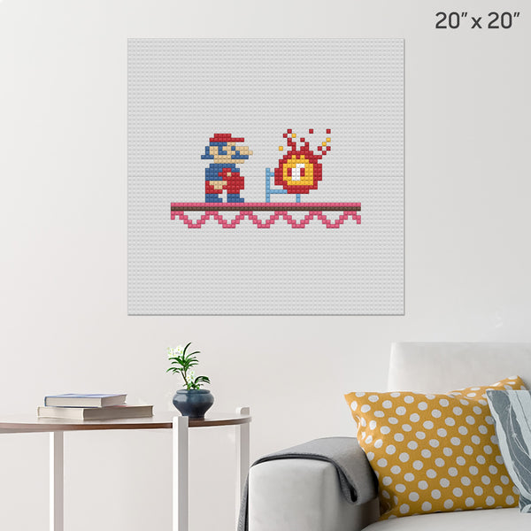 Donkey Kong Mario Brick Poster