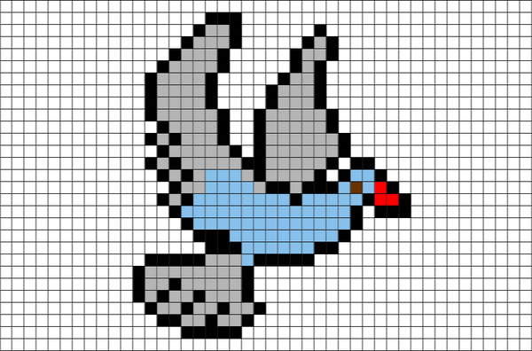 Dove Pixel Art