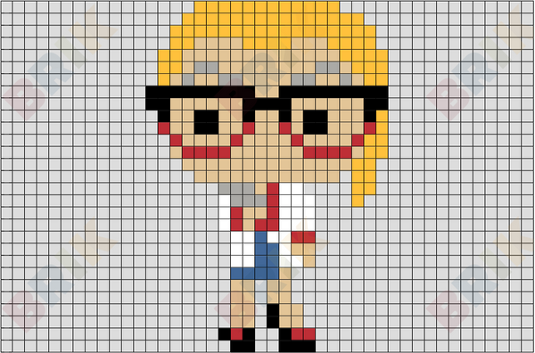 Dr. Harleen Quinzel Pixel Art