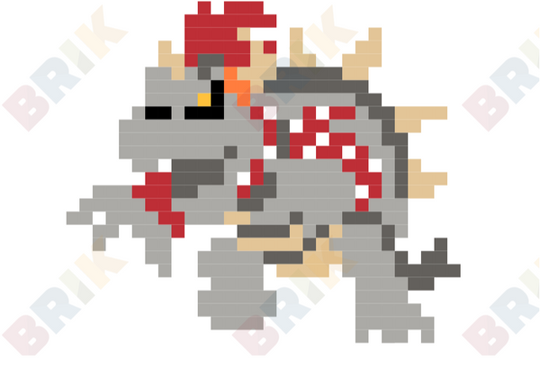 Dry Bowser Pixel Art