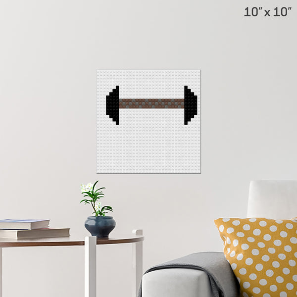 Dumbbell Brick Poster