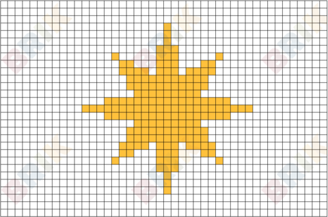 Star of Bethlehem Pixel Art