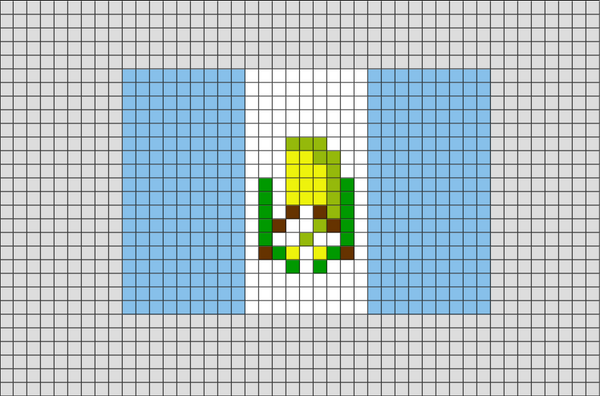 Flag of Guatemala Pixel Art