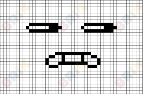 Annoyed Face Pixel Art