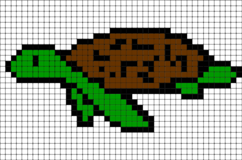 Turtle Pixel Art