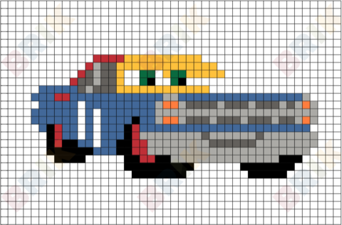 Mario Andretti Pixel Art