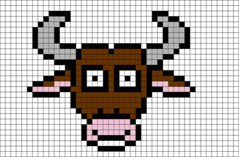 Steer Pixel Art