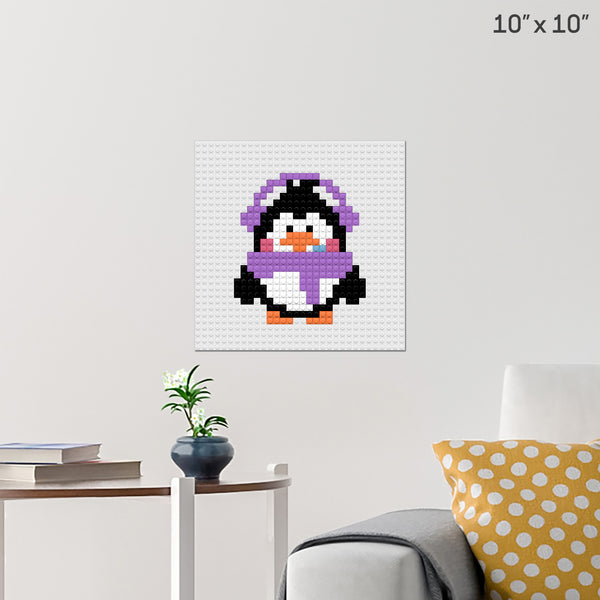 Earmuffs Penguin Brick Poster