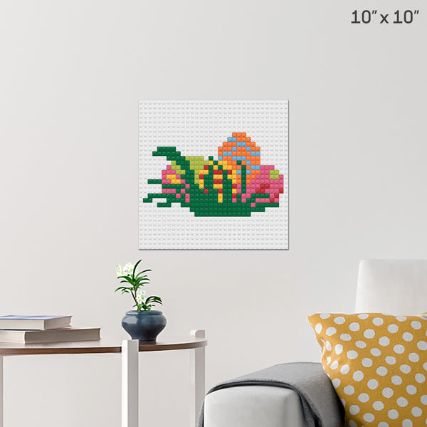 Easter Eggs Brick Poster